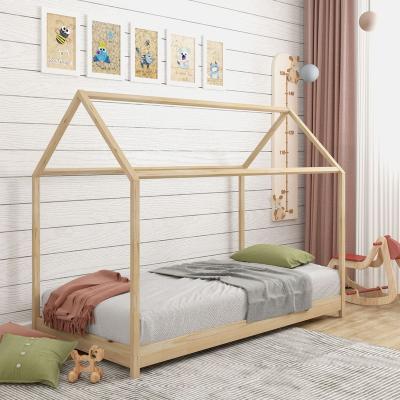 China Pine modern design wood treehouse bed in kids bed modern design crib room furniture pine wood color or caramel white and natural wood color for sale