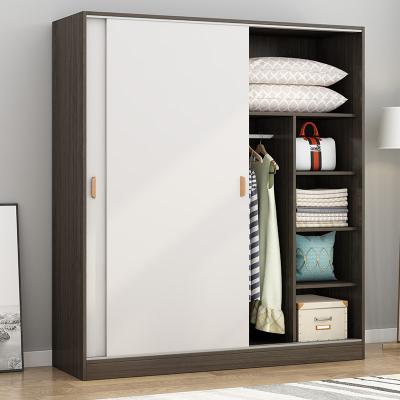 China Storage Bedroom Furniture Wardrobe Closet Stretch Fabric Clothes Modern Style Weather Wooden Packing for sale