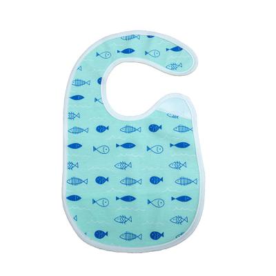 China Antibacterial Customize Kids Feeding Kids Cotton Baby Knit Bib for sale