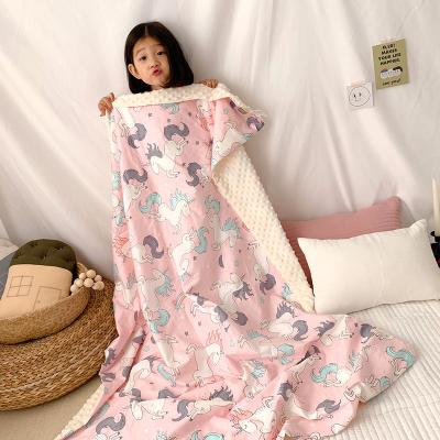 China Good Water Absorption Baby Blanket Cotton Baby Bedding For Carriage Dot Blanket for sale