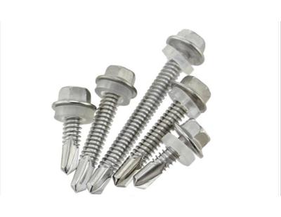 China High Tensile Stainless Steel 410 Hex Head Drilling Screws For Metal for sale