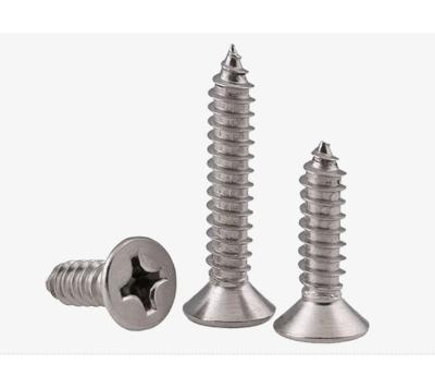 China Stainless Steel Din7982 Cross Countersunk Head SS304 Countersunk Tapping Screw M2 5 M2. 9 M.3.5M4. 2 M4. 8 M5. five for sale