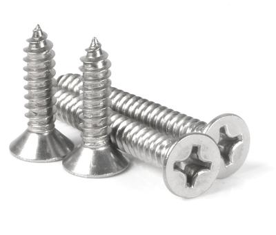 China Stainless Steel Pan SS201 SS304 Self Cross Drilling Flat Head Wood Screws for sale