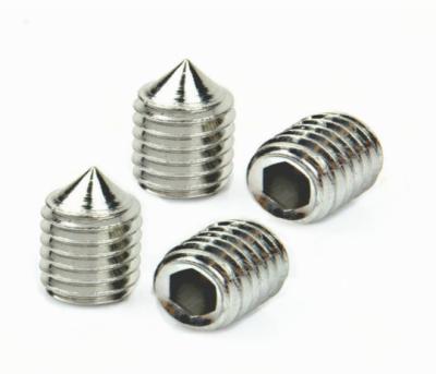 China M2 M2.5 M3 M4 M5 M6 M8 M10 M12 Stainless Steel Pan A2-70 SS304 Small Set Screw Hex Socket Set Screw Taper Point Worm DIN914 for sale