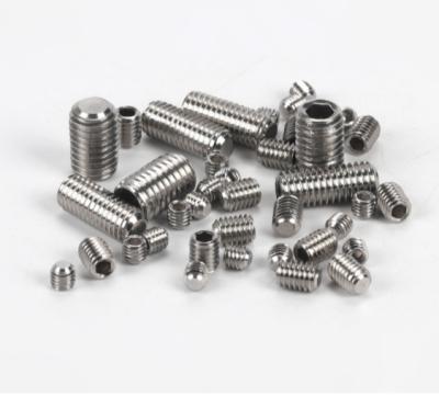 China Hot Sale Stainless Steel DIN916 Pan Hex Socket Worm Head Set Screw With Cup Point for sale