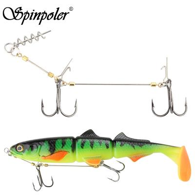 China Spinpole Stinger Fishing Rig Hook for Shad Center Pin Screw Connector Set Large Pike Bass Perch Bait Barbed Sharp Treble Hook Stinger Fishing Rig Hook for Shad Center Pin Screw Connector Set Large for sale