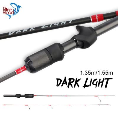 China Carbon Rosewood Fishing Rod Super Light Sensitive UL Power Lure Rod 1-8g Carbon Handle Spinning Tackle 30T 2Section High Carbon for sale