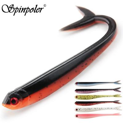 China Plastic Soft Silicone PVC Spinpoler Small Bulk Fishing Lure Cheap Artificial Bait Fork Tail Jerkbait Drop Shooting Rubber For Rigging And Casting Tackle for sale