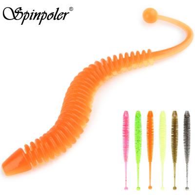 China Spinpoler 2022 Soft Plastic Lure Fishing Silicone Worm Bait Trout 0.3g/0.5g/0.8g Bass Rocking Artificial Bait Fishing Tackle 0.3g/4.7cm 0.5g/6.2cm 0.8g/8.2cm for sale