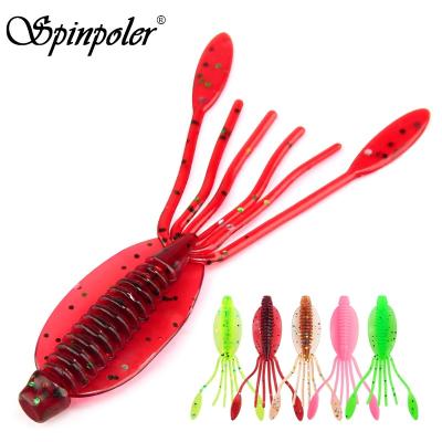 China Soft Worm Bream Squid Spinpoler Flathead Plastics 60mm Whiting Fishing Lures Artificial Silicone Worm Isca PESCA Tackle Soft Plastics Squid Bait Fishing Lure for sale