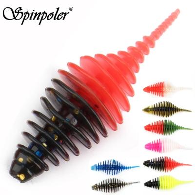 China Spinpoler Creature Bait Soft Plastic Fishing Lures 5cm Ribbed Body 1.6g Artificial Bait Worm Silicone For Bass Fishing Tackles Creature Bait Soft Plastic Fishing Lures for sale