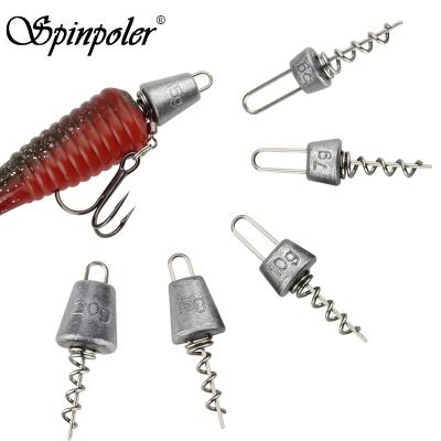 China Spinpoler Multi-Depth Screw System 5g/7g/10g/15g/20g Lead Sinker Weight Jig Heads For Soft Fishing Rubber Fish Accessories Multi-Depth Screw Jig Heads system lead sinker weight for rubber fish for sale