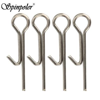 China Spinpoler 20mm Stainless Steel Fishhook Connector Shad Worm Pin Soft Bait Needle Rigs Carp Feeder Fishing Tackle Accessories CZ-ZZ for sale