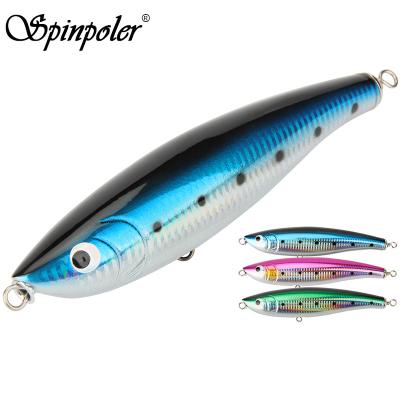 China Wooden Spinpoler Bottom Topwater Tuna Fishing Lure Snap Fishing Lure 69g/17.5cm Wooden Pencil Boat Artificial Bait Stickbait Deep Sea for sale