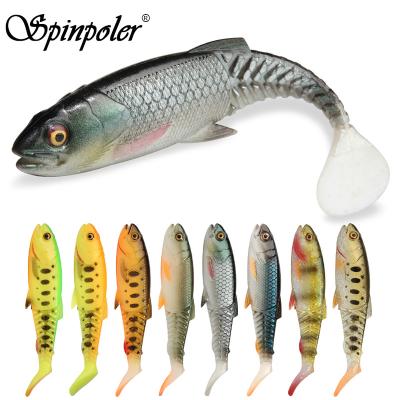 China Spinpoler Lure Predator Soft Fishing Drop Fishing Wobbler Swimbait Paddle Tails Silicone Bait Artificial Fishing Tackle 7-0329-3 for sale