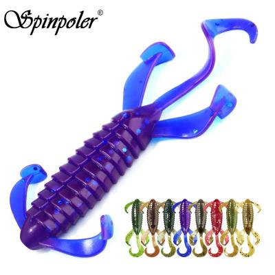 China Floating TPR Spinpoler Jabot Fishing Lures Shrimp Soft Insect Bait Wobblers 75mm/3.5g Bass Silicone Worm Artificial TPR PESCA Tackle for sale