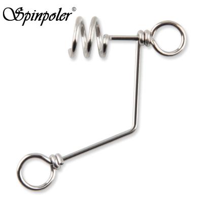 China Spinpoler Tailbait Screw Stainless Steel Spiral On Bait Spring Twist Lock Rubber Hook Centering Pin DGS Accessories Pesc for sale