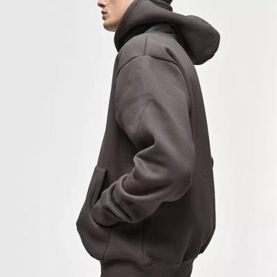 China New Product Custom Logo Men's Heavyweight Hoodie No String Anti-Shrink Oversized French Terry Hoodie for sale