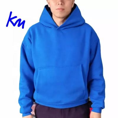 China High Quality Heavy Luxury Custom Logo White Cotton Double Layer Hoodie Anti-Shrink Warm Thick Oversized Men's Streetwear Hoodie for sale