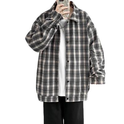 China Breathable Men Single Breasted Mens Hip Hop Jacket Long Sleeve Male Vintage Boy Baseball Logo Blouse Custom Button Down for sale