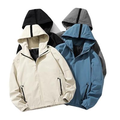 China Male Lightweight Waterproof Jacket Running Anorak Waterproof For Mens Jackets Tracksuit Sports Hoodie Increasing Hooded Zipper Windproof Zipper for sale