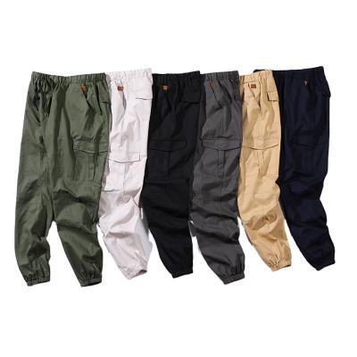 China Breathable Factory Wholesale Men's Drawstring Cargo Pants Custom Boy Solid Casual Hip Hop Harem Sweatpants for sale