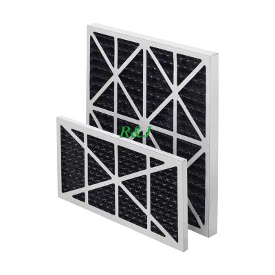 China Hotels Cardboard Frame Air Filter HVAC Pleated Pre Air Cleaner Air Conditioner Filter for sale