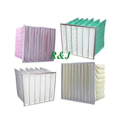 China Air Filtration System Pocket Filter Galvanized Steel Frame HVAC Pocket Filter for sale