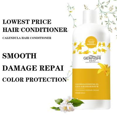 China Smoothing OEM ODM Private Label Flower Plant Extract Calendula Smooth Deep Repair Hair Conditioner for sale