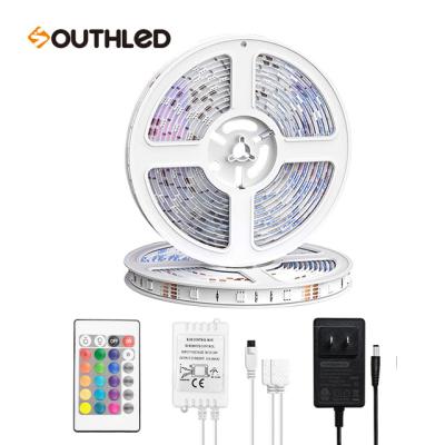 China LANDSCAPE/INDOOR High Quality 30 LEDs Per Meter Ip65 Waterproof Led Strip 5050 12v IR Remote Control Led Strip Light Set For Living Room for sale