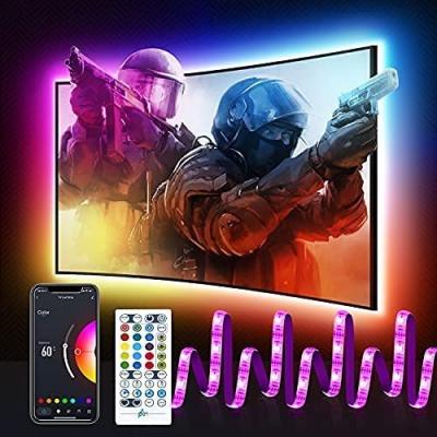 China Hot selling colorful usb 5v 5050rgb music voice control TUYA backlight smart strip LANDSCAPE wifi TV light strip for home decoration for sale