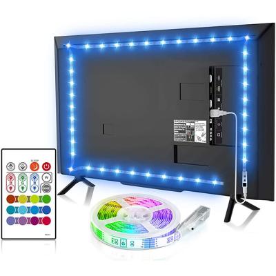 China Indoor /Outdoor TV 8.2ft Led Backlight Light Strip for32-58 inch TV SMD 5050 USB LED Strip with Remote RGB DIY Colors for TV for sale