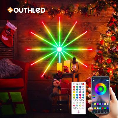 China Running LANDSCAPE App&Remote&Sound Control Firework LED Strip Light Decoration Music Sync Noise Explosion Lamp For Bar Party Atmosphere for sale