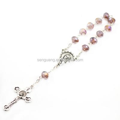 China Acrylic Crystal Beads Decade Rosary, Catholic Rosary Bracelet, Religious Decade Rosary for sale