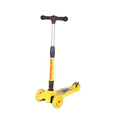 China Height Adjustable Ages Scooter 3-12 Led Flashing 3 Wheel Baby Kids Kick Scooter for sale