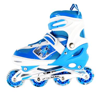 China Durable Detachable Aluminum City Racing Inline Roller Stripe Shoes Four PU Wheel With LED Turn Signal for sale