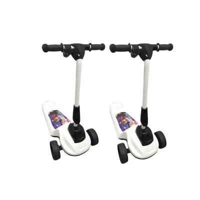 China Sale Cheap Kids Sports Flexibility Child Three Wheels Electric Scooter With Button for sale