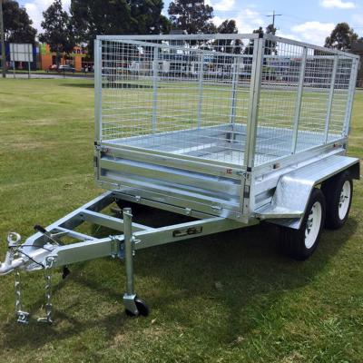 China Other Trailers 8X5 4 Wheel Bolt-on Double Tandem Axle Box Trailer Cage for sale