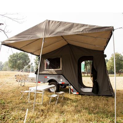 China Cute Mini Travel Trailer China Factory Roof Top Tent Offroad Camper Trailer for sale