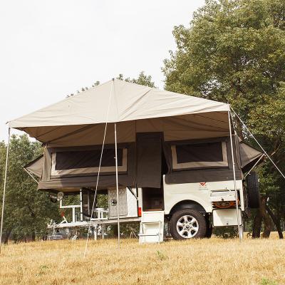 China Travel trailer safari luxury folding inflatable camping tent for trailer for sale