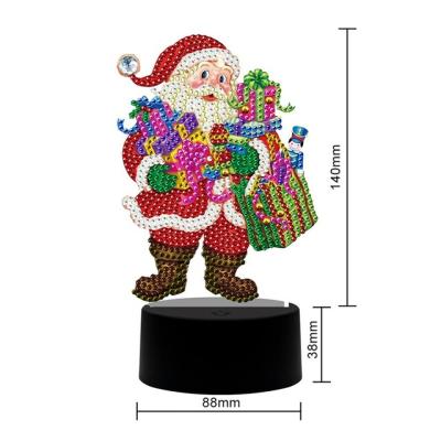 China Home Decor Office N-0990 LED CLASSIC Mandala Lamp Snowman Christmas Tree Decoration DIY Diamond Painting Light Bedroom Night for sale