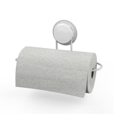 China Shape No Stick Hand Towel Holder Suction Cup Paper Towel Holder Bathroom Kitchen Drilling Hand Towel Rod for sale