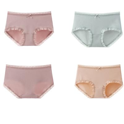 China Modal / Cotton Women's Style Fashion Modal Cotton Comfortable Breathable Lace Skin-Friendly Soft Panties for sale