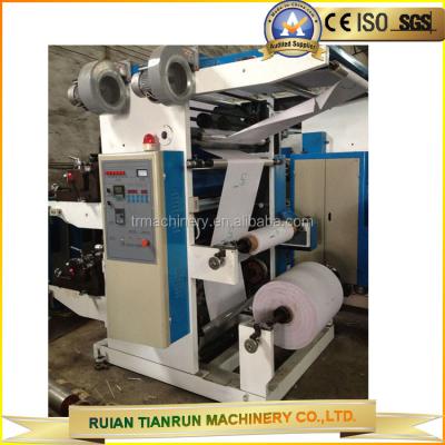 China Paper Printer 2 Color Plastic Bag Flexo Printing Machine Price for sale