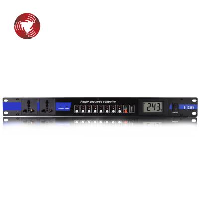 China Home-use 10 sockets audio power supply sequence S-1028V power sequencer for sale