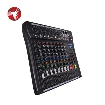 China KTV 8 Channel Slim Professional Audio Mixer Sound With MP3 Inputs for sale