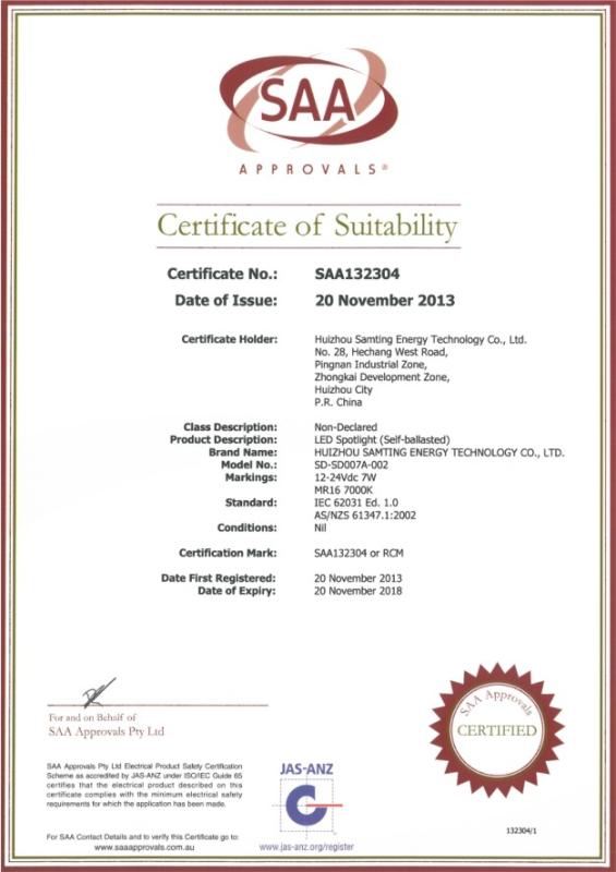 IEC 62031 Ed.1.0 AS/NZS 61347.1:2002 - Huizhou samting energy technology CO,.LTD