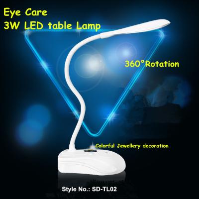 China LED Table Lamps  360° rotation 3W LED 3 levels brightness USB for sale