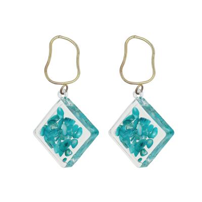 China CLASSIC factory direct new resin color women's handmade earrings for sale