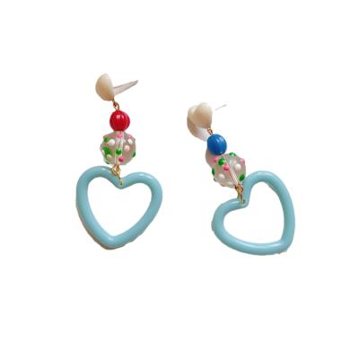 China Lovely new cute heart-shaped lock ear best-selling clip silver plated lock earrings for sale